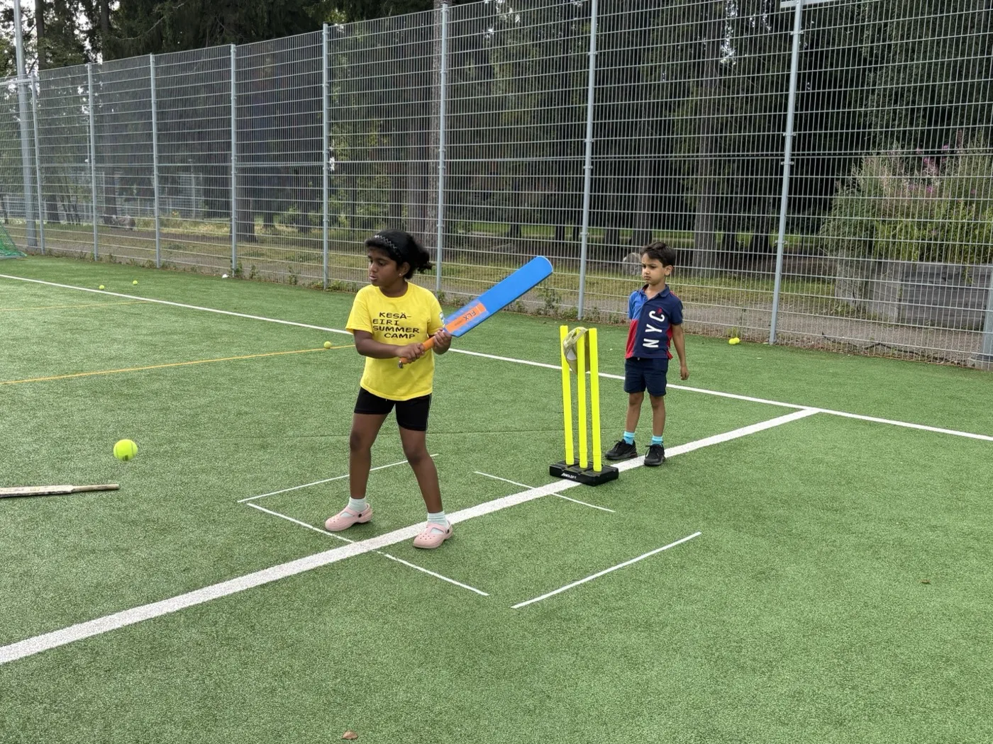 Kids cricket tournament preparation Espoo Finland