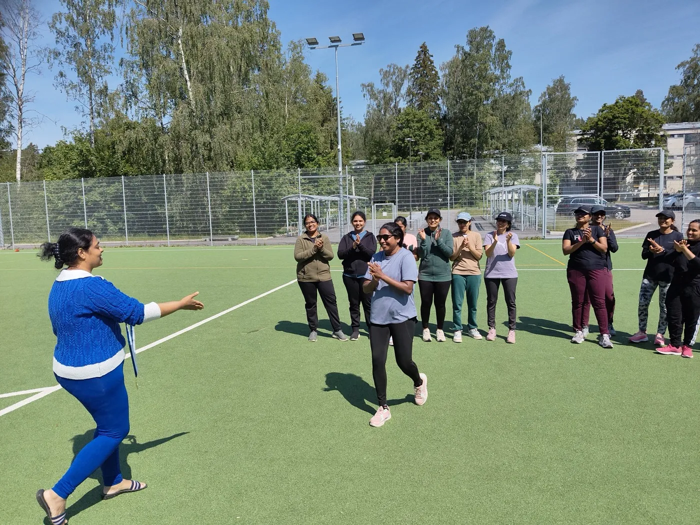 Kids bowling training session Alpha Ry Cricket Finland