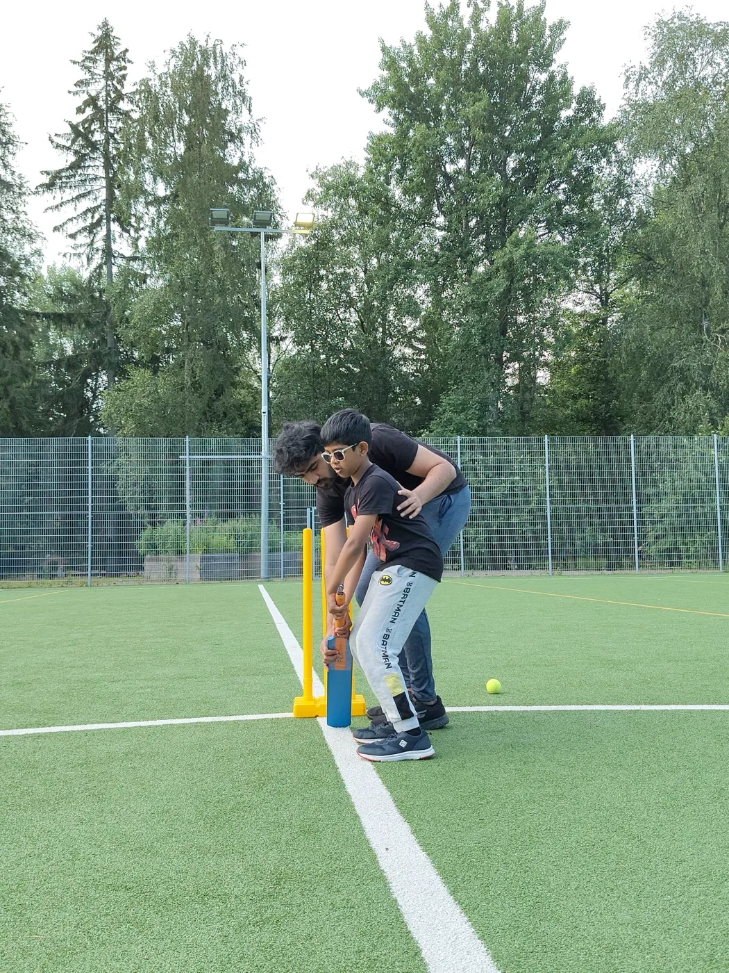 Team cricket practice session at Alpha Ry